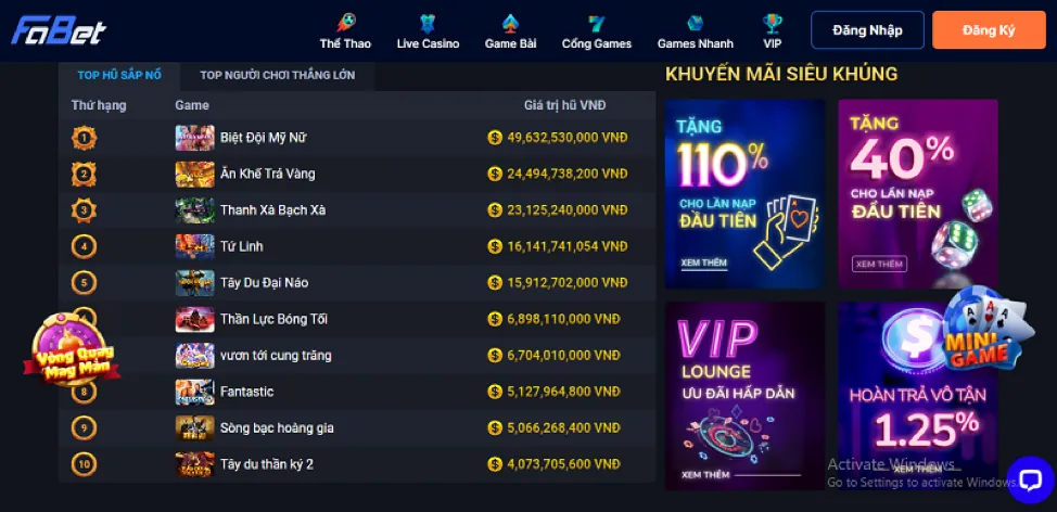 Bộ sưu tập game nổ hũ đa dạng tại K8 Casino